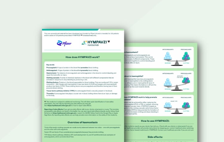 Preview of the Patient MOA leaflet for HYMPAVZI.