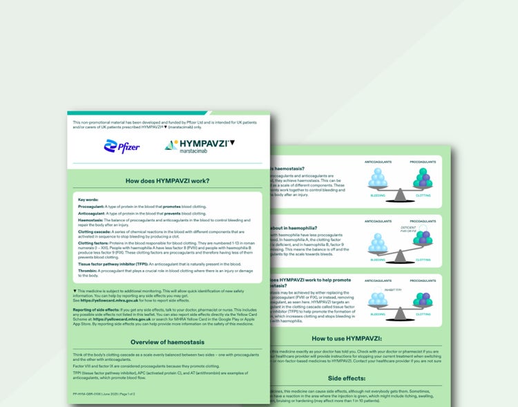 Image preview of the HYMPAVZI Patient MOA leaflet.